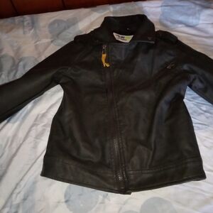 OshKosh B'gosh Black Leather Jacket with Classic Design
